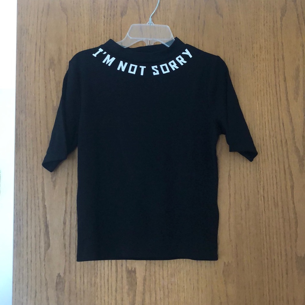 H&M Divided ‘I’m Not Sorry’ 3/4 sleeve tee